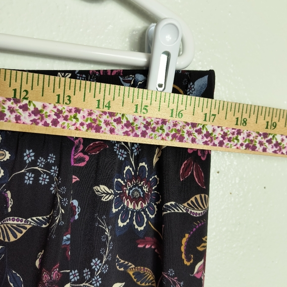 Lane Bryant Floral Ruffle Skirt Women's Size 14/16 Black Boho - Picture 5 of 10